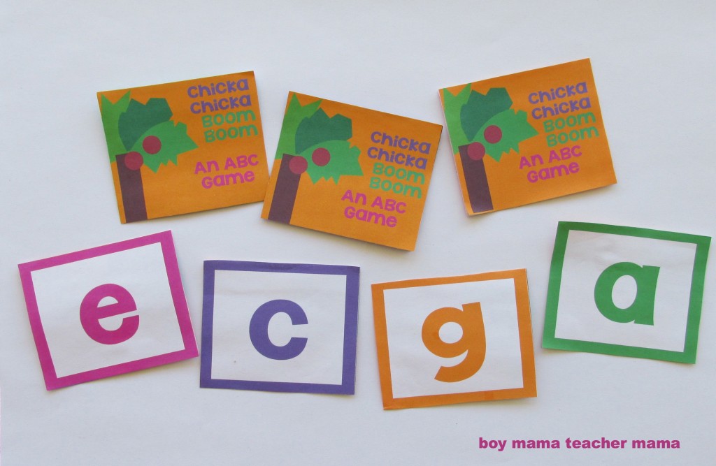 Boy Mama Teacher Mama: FREE Chicka Chicka Boom Boom Card Game