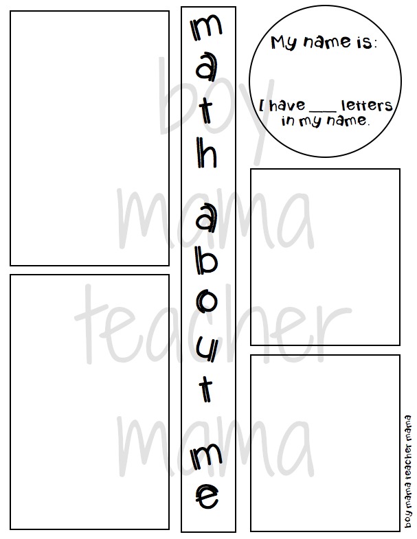 Teacher Mama FREE Printable Math About Me After School Linky Boy Mama Teacher Mama