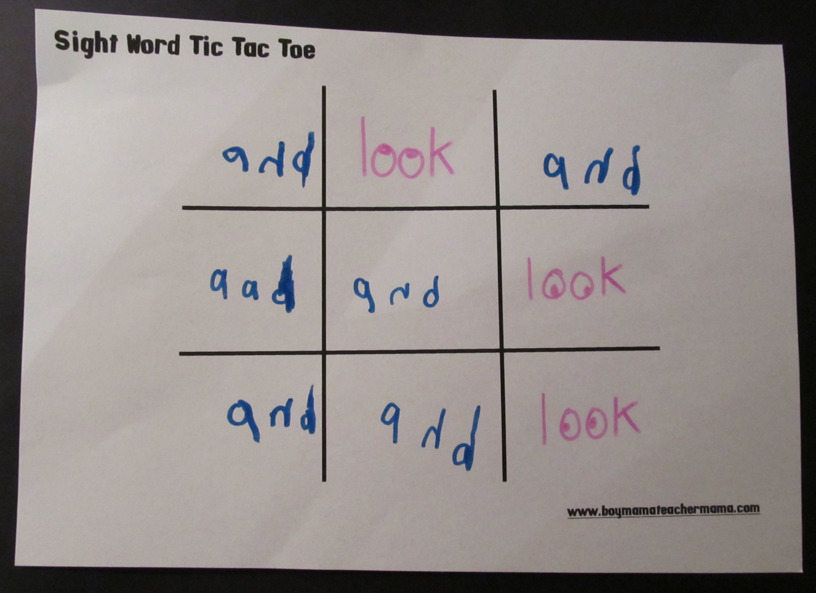 Spelling Practice Tic Tac Toe - Literacy Learn