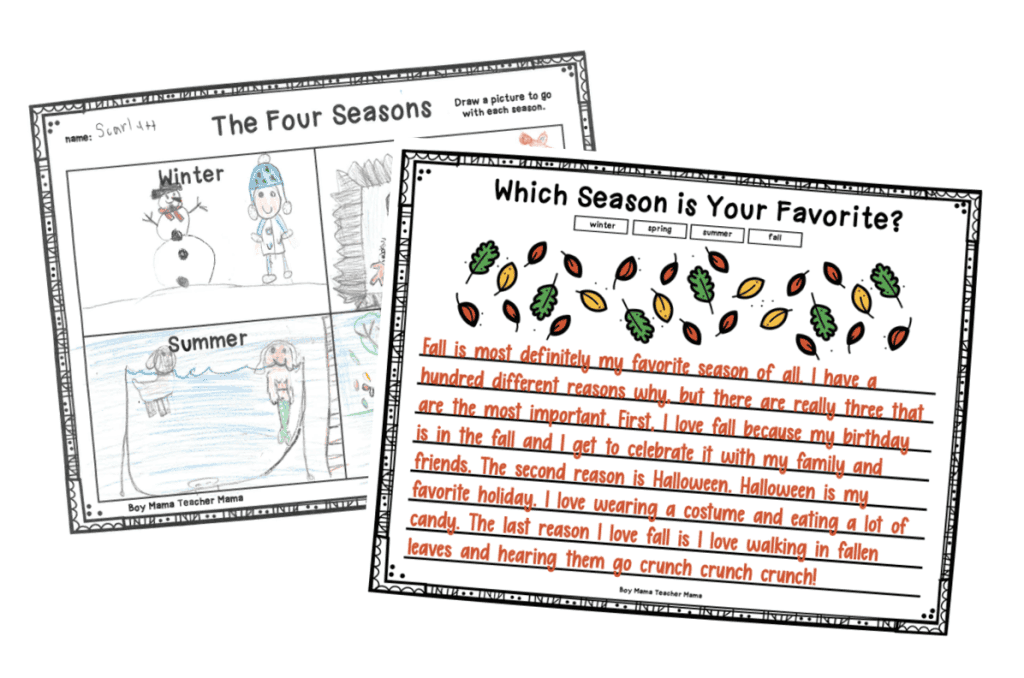 calendars skills months days seasons