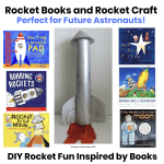 Best rocket books for kids with a DIY rocket craft