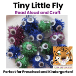 Tiny Little Fly book activity with an easy pom-pom fly craft for kids.
