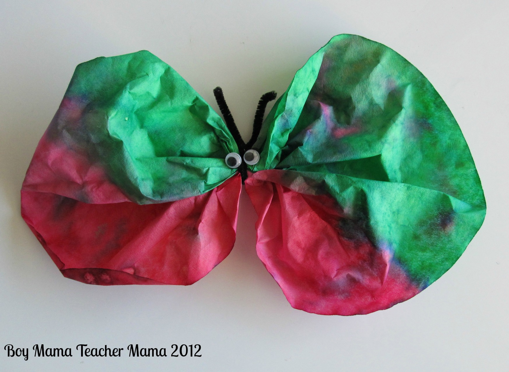Boy Mama Teacher Mama: Coffee Filter Butterflies, or not...