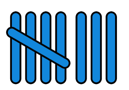 popsicle stick tally marks