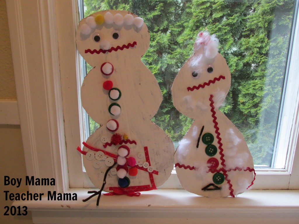 boy mama teacher mama: making BIG snowmen