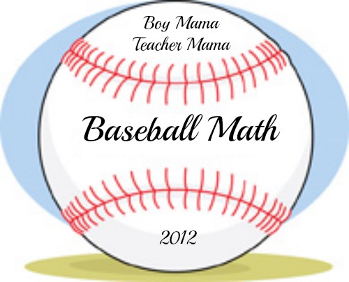 Boy Mama Teacher Mama | Baseball Math
