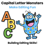 Capital Letter Monsters classroom strategy for teaching capital letters and editing skills in first grade