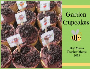 Boy Mama Teacher Mama | Garden Cupcakes
