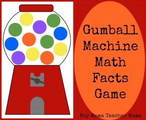 Boy Mama Teacher Mama | Gumball Machine Math Facts Game
