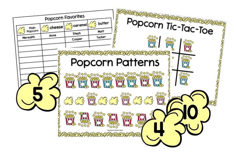 popcorn math activities