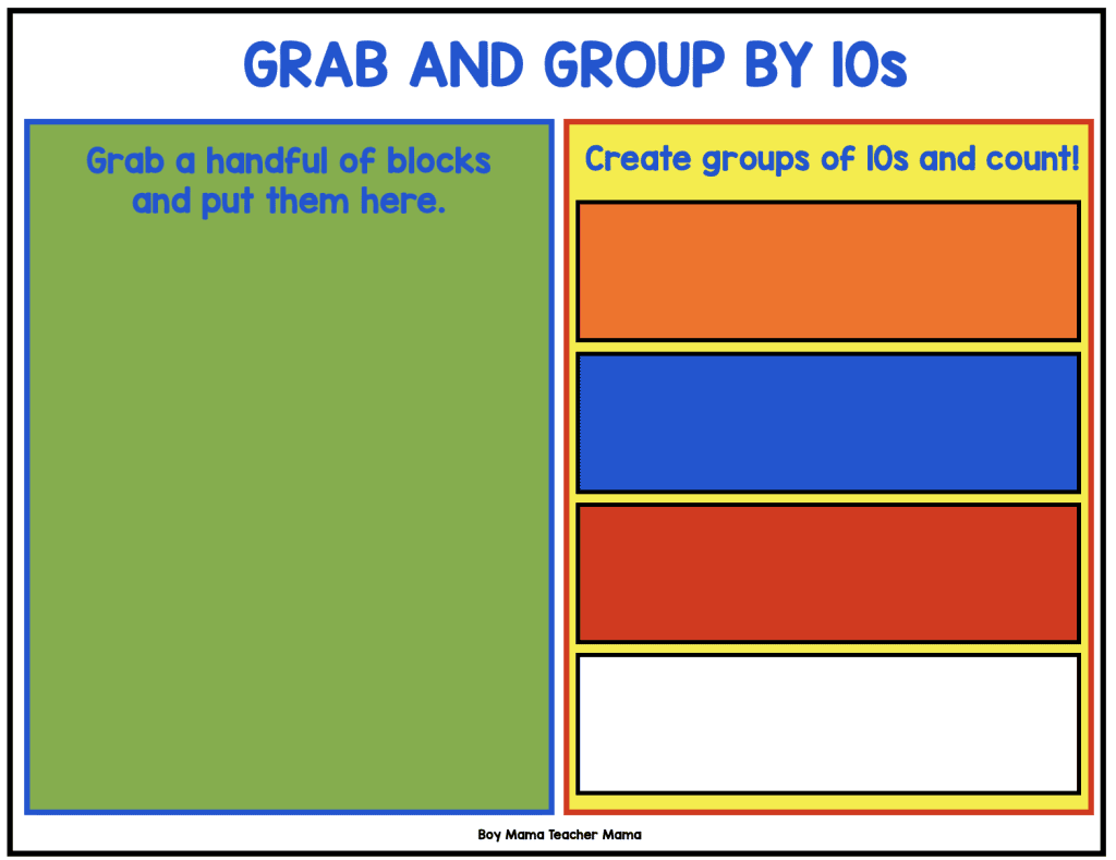 Lego Math Activities Grab and Graph