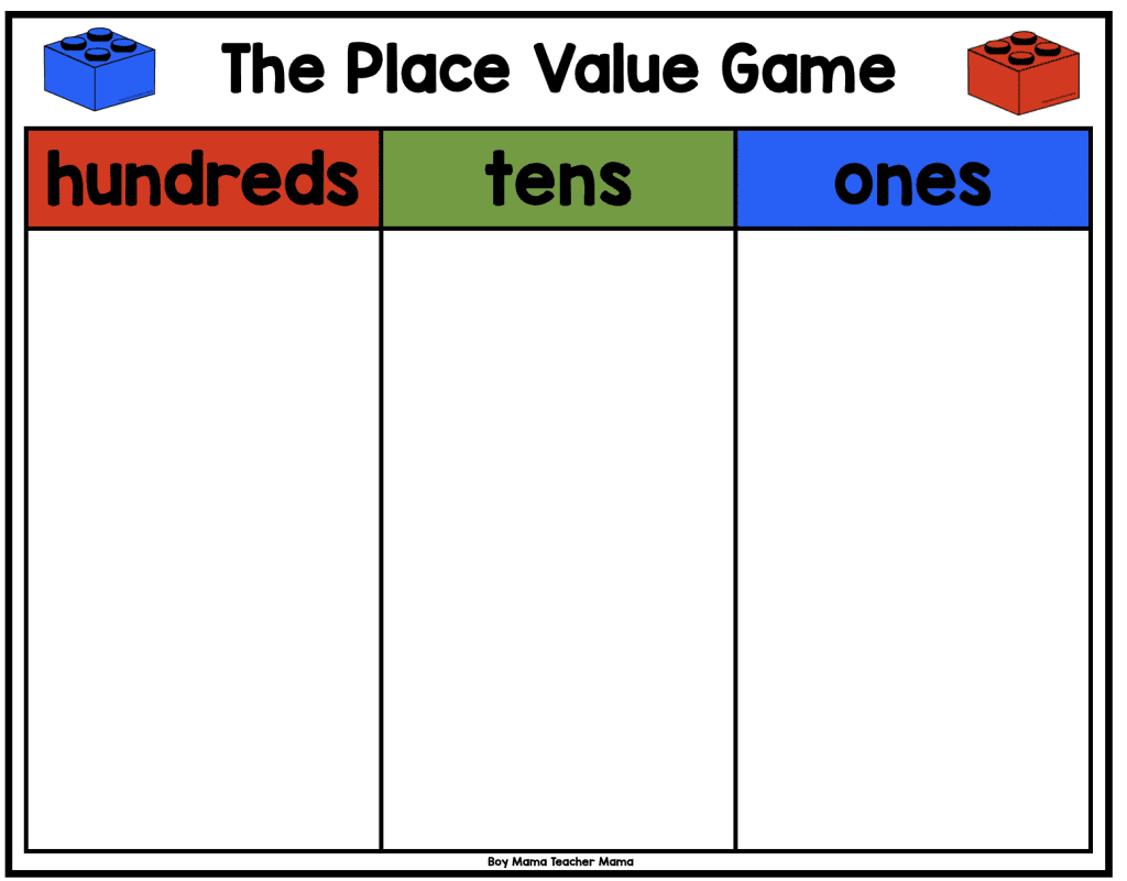 Lego Math Activities Place Value