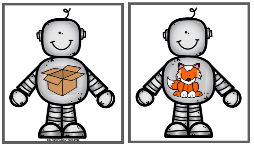 practice rhyming with robot rhymes