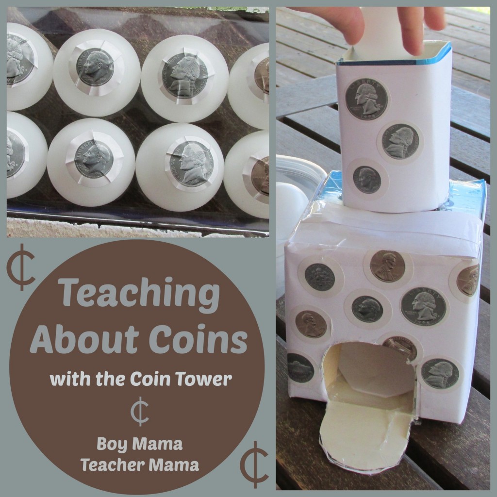 Boy Mama Teacher Mama: Teaching about Coins with the Coin Tower