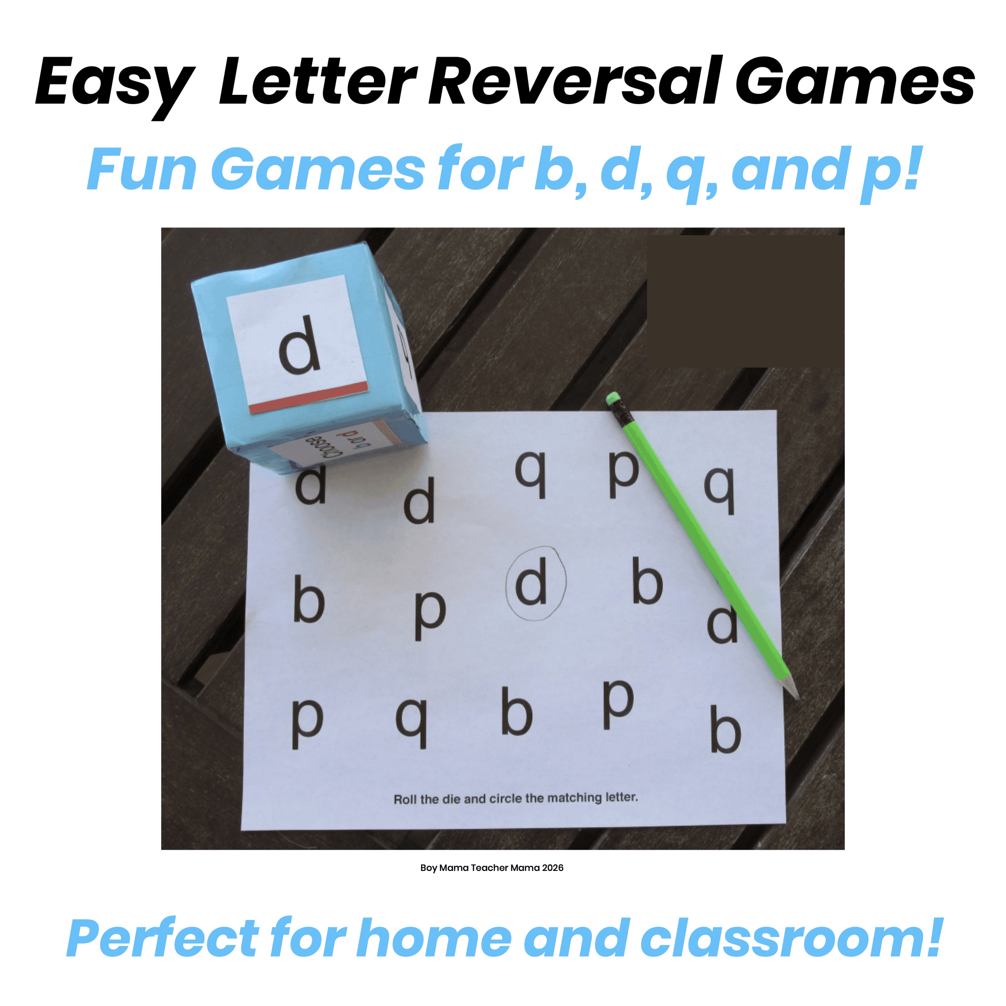 Easy Letter Reversal Bingo Game for Kids Will Love