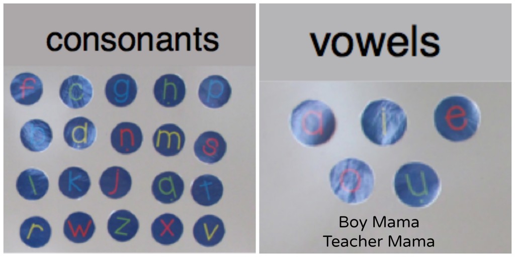 Boy Mama Teacher Mama: Vowels and Consonants: A Graphing Activity and After School Link Up sort