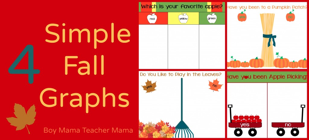 Boy Mama Teacher Mama | 4 Simple Fall Graphs