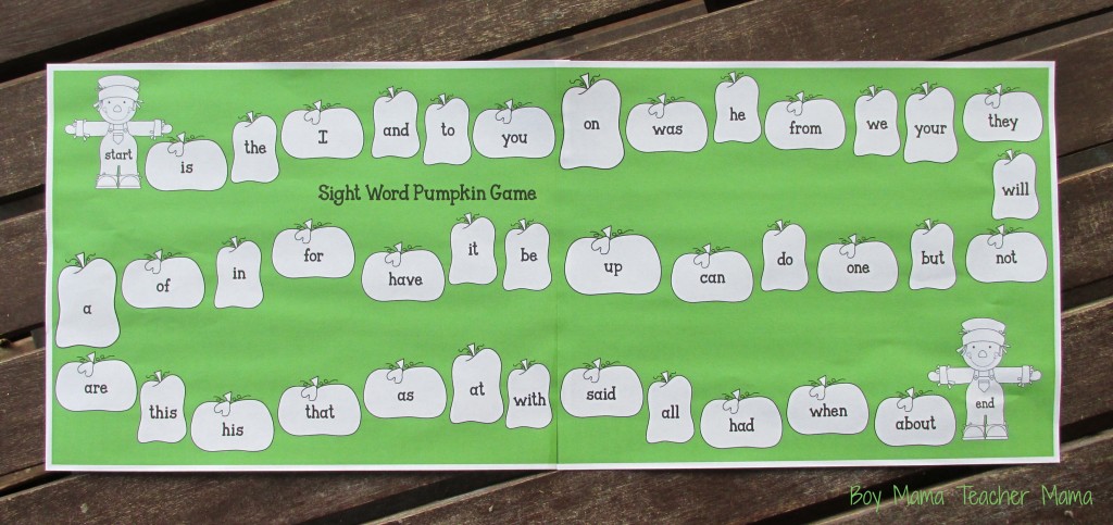 5 Simple Game Boards for Sight Word Practice 