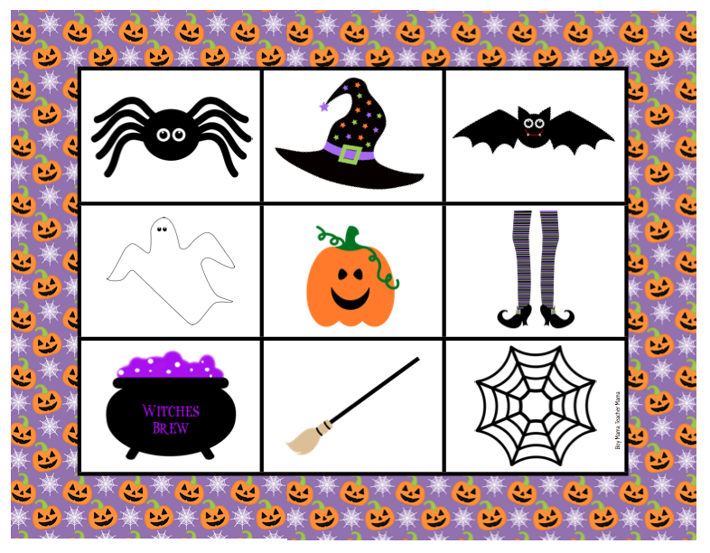 Boy Mama Teacher Mama | FREE Halloween Bingo Game