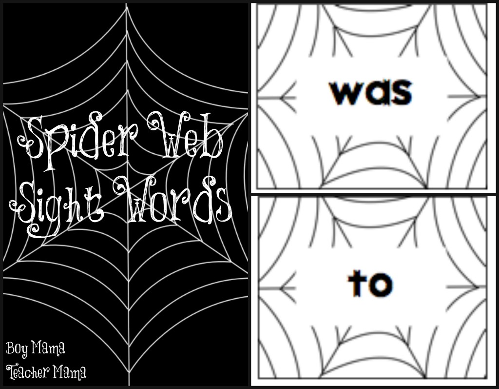 Boy Mama Teacher Mama | Spider Web Sight Words