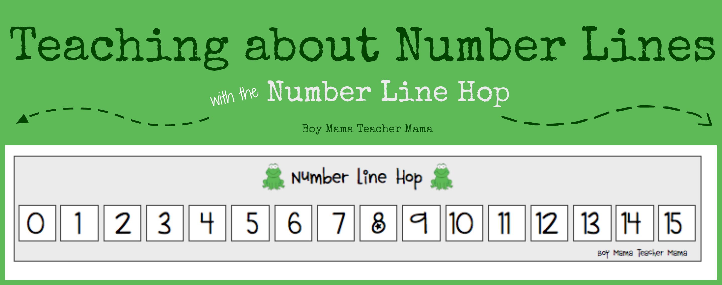Teacher Mama Teaching About Number Lines With The Number Line Hop After School Linky Boy
