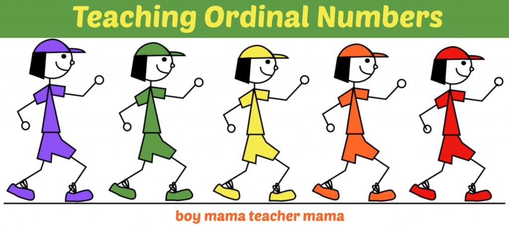 Boy Mama Teacher Mama | Teaching Ordinal Numbers 