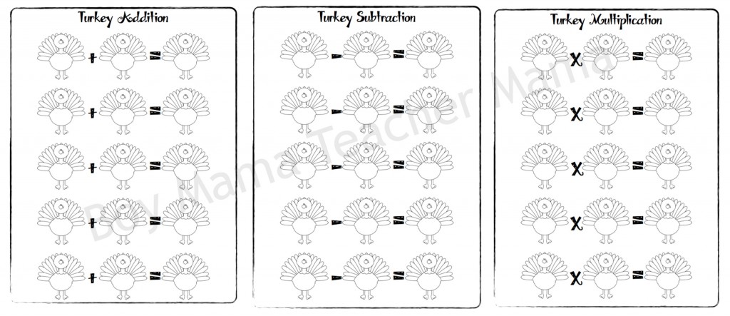 Boy Mama Teacher Mama | FREE Thanksgiving Turkey Math Game