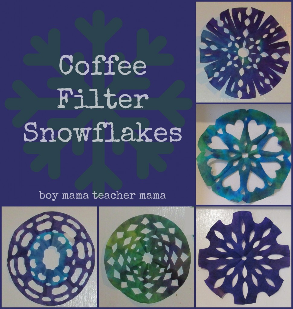 Boy Mama Teacher Mama  Coffee Filter Snowflakes (featured)