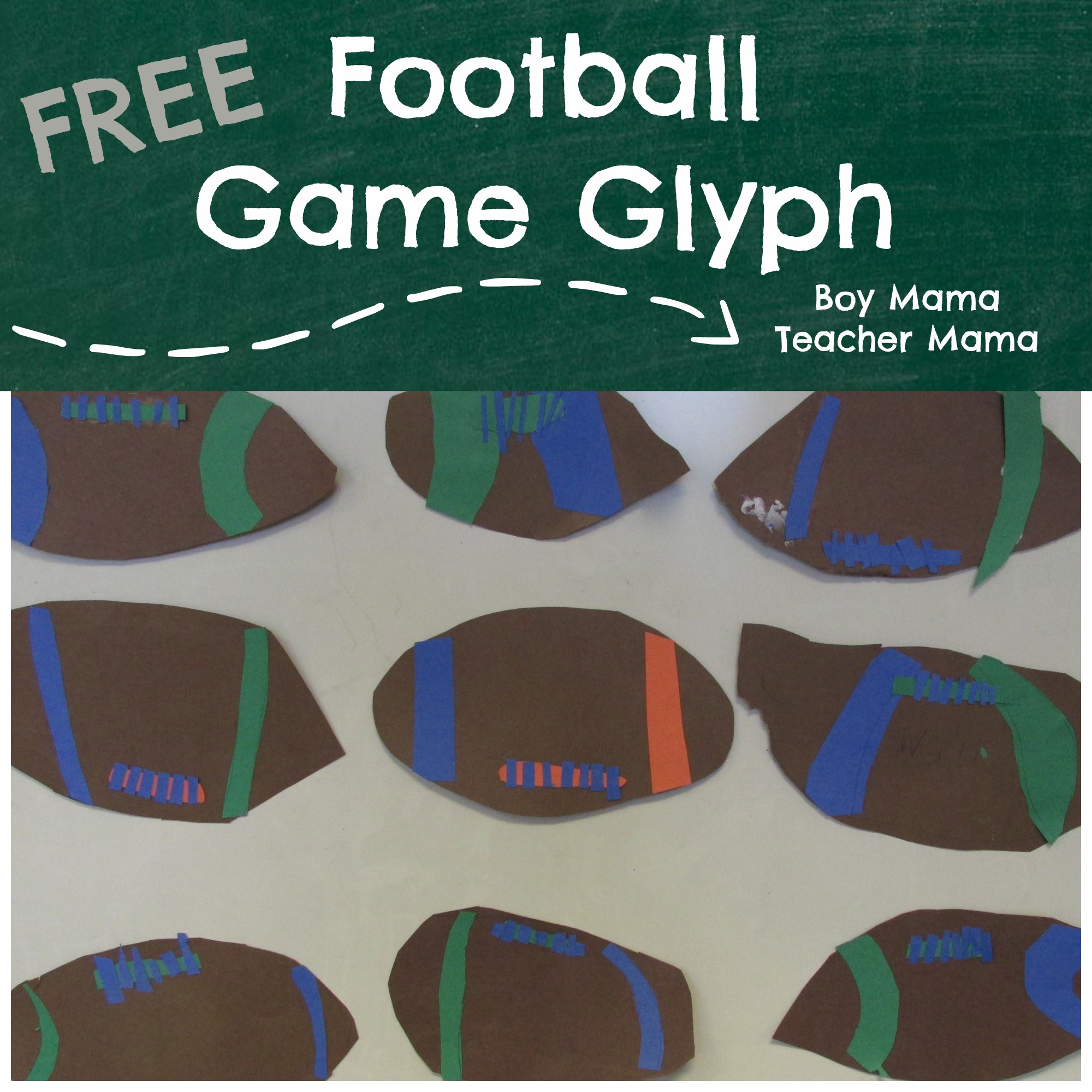 Boy Mama Teacher Mama Football Game Glyph FEatured