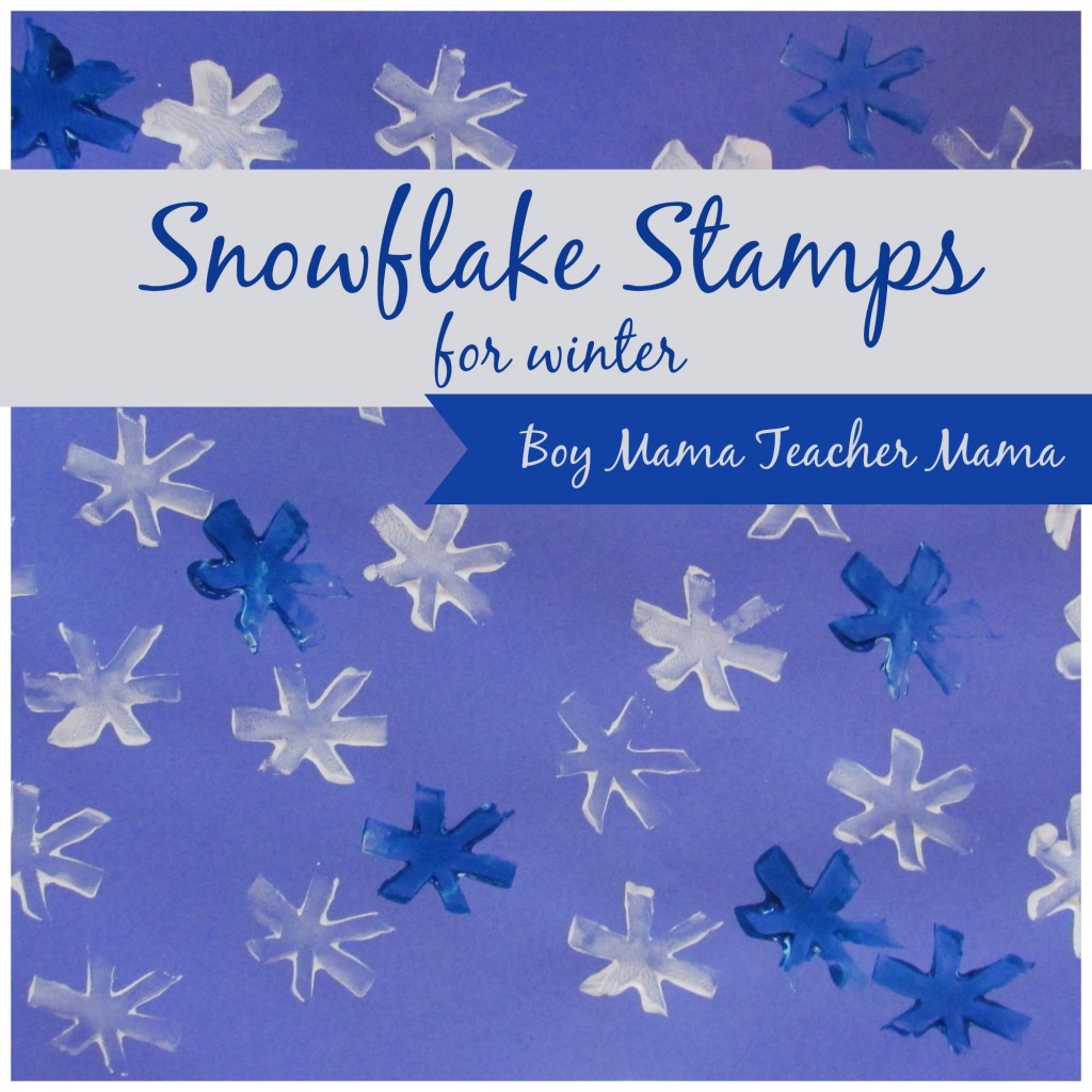 boy mama teacher mama snowflake stamps for winter featured