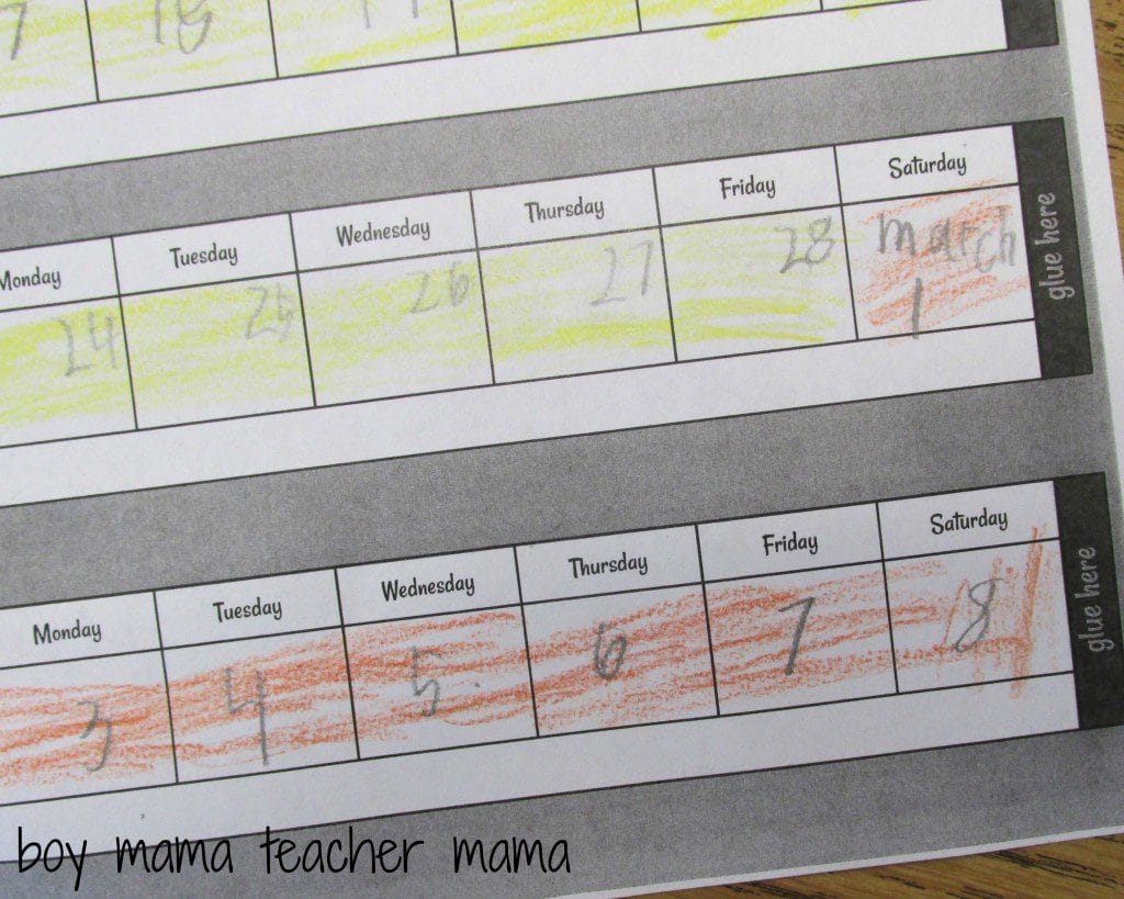 calendar skills calendar scroll