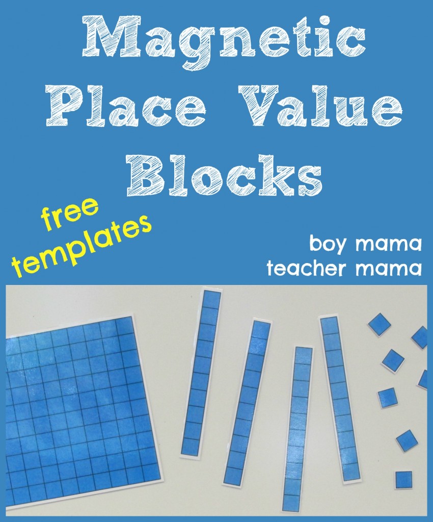 Boy Mama Teacher Mama  Magnetic Place Value Blocks 