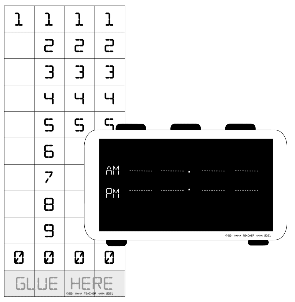 Digital Clock Templates Boy Mama Teacher Mama