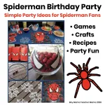 Spiderman birthday party ideas including games, crafts, recipes and party fun