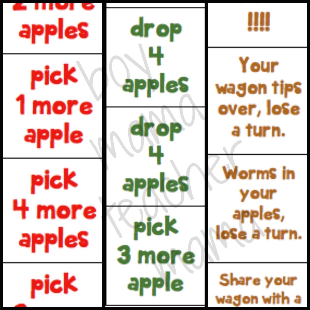 Boy Mama Teacher Mama  Apple Pickin' Time Math Game 2