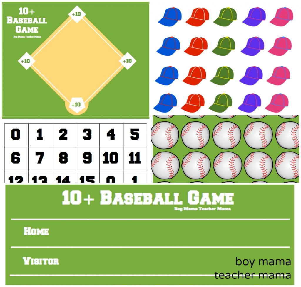 Boy Mama Teacher Mama  +10 Baseball Game