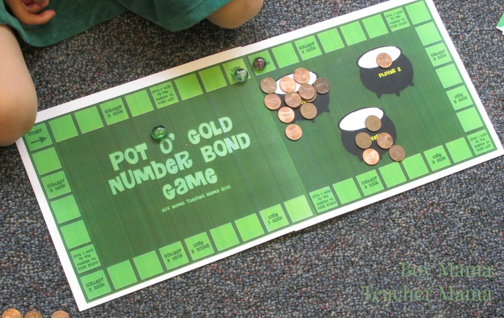 Boy Mama Teacher Mama Pot O' Gold Number Bond Game 2