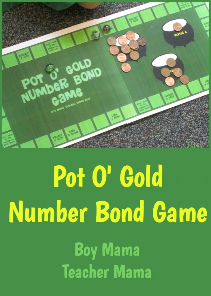 Boy Mama Teacher Mama Pot O' Gold Number Bond Game (featured)