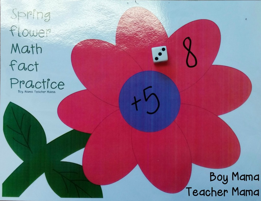 Boy Mama Teacher Mama  Spring Flower Math Fact Practice