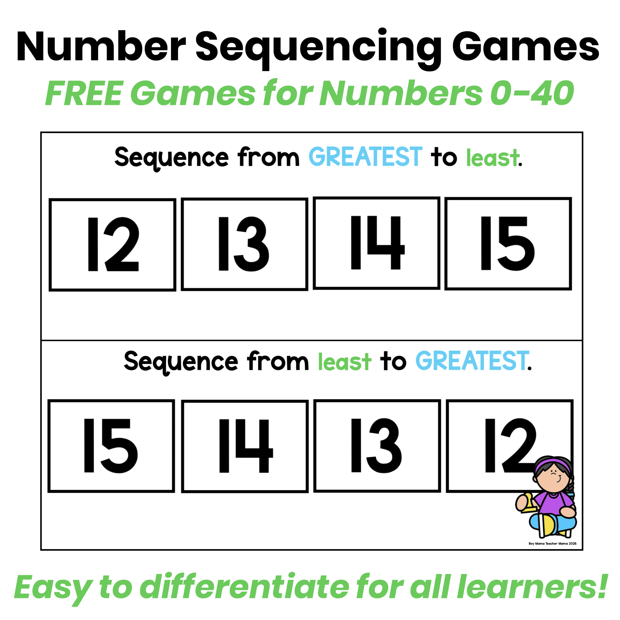 Sequence Fun Activity Math Idea Fun Sequencing Numbers Games Kids and Adults Will Love