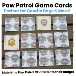 Free Paw Patrol Game Cards for Paw Patrol Fans