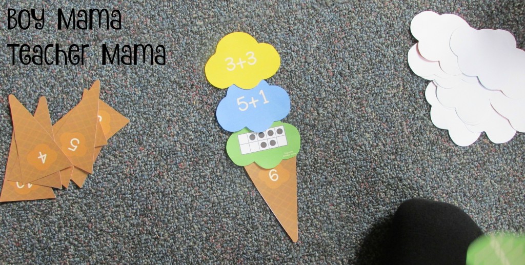 Boy Mama Teacher Mama Ice Cream Cone Number Sense Game (2)