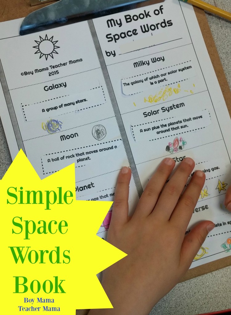 Boy Mama Teacher Mama Simple Space Words Book (featured)