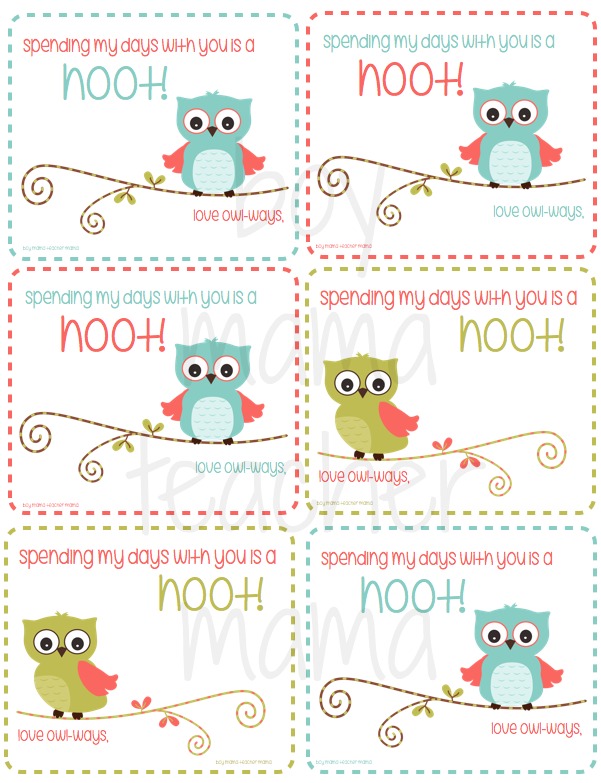 Teacher Mama FREE Printable Owl Valentines For Teachers Boy Mama Teacher Mama