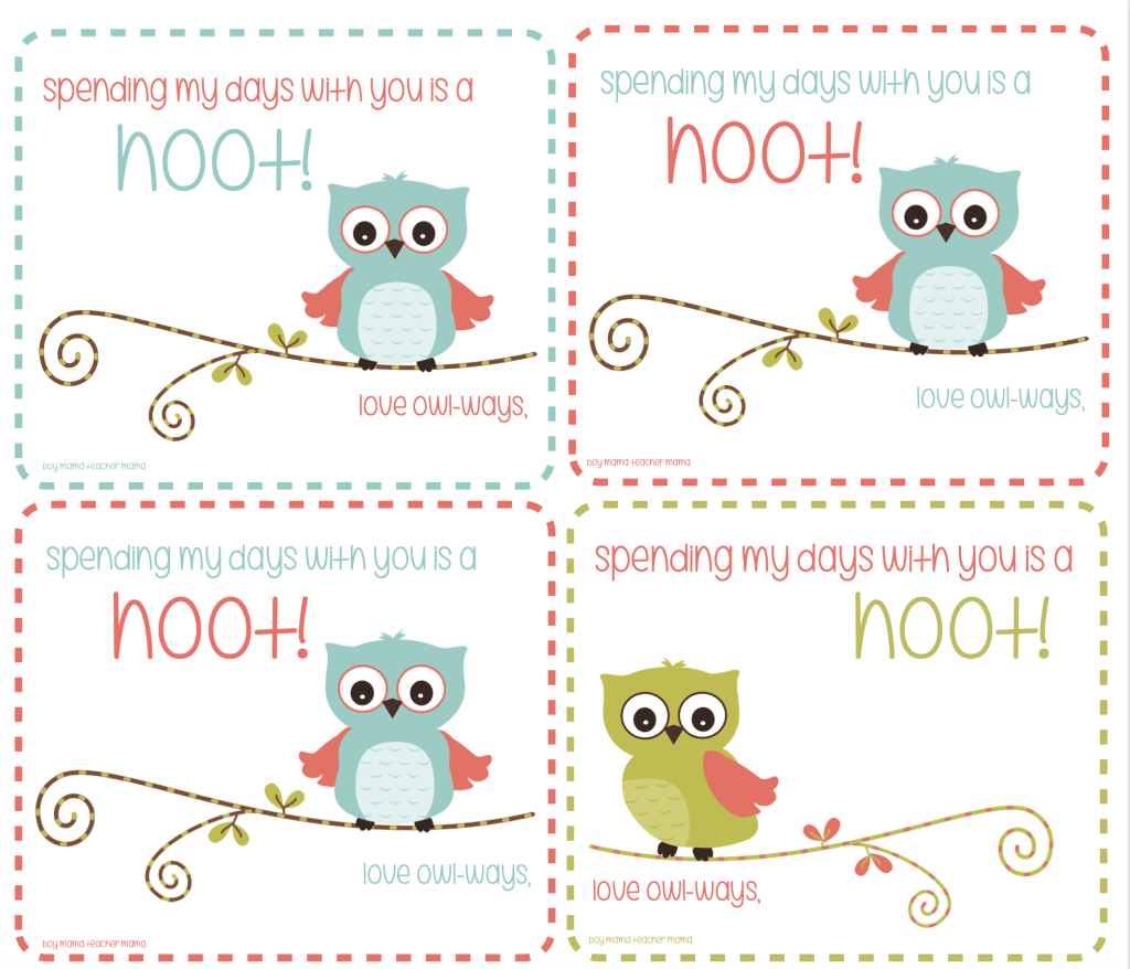 owl valentines