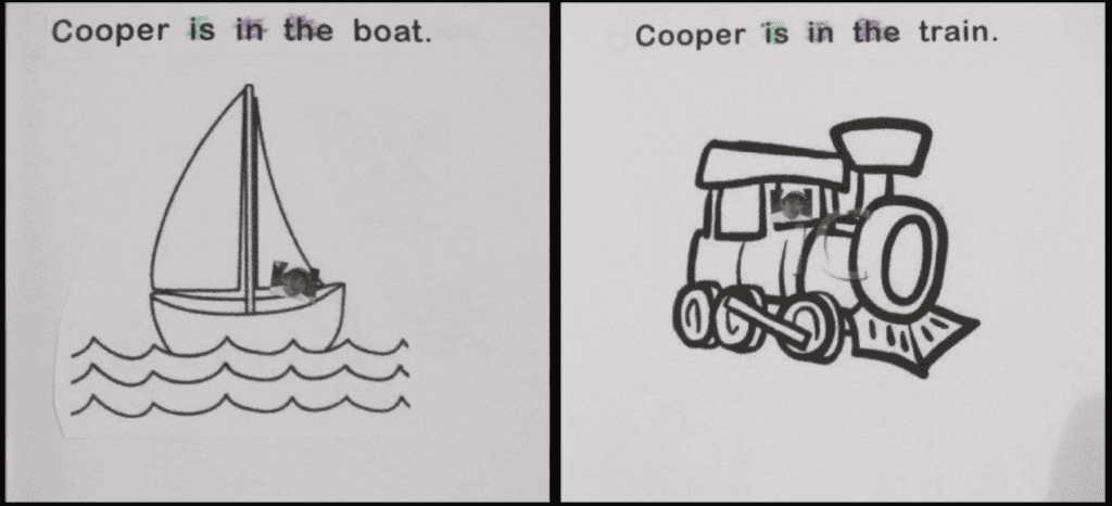 create a personalized sight word book example