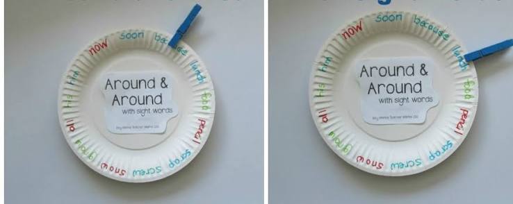 sight word around the plate