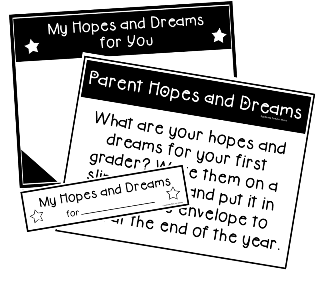 back to school activities hopes and dreams for parents