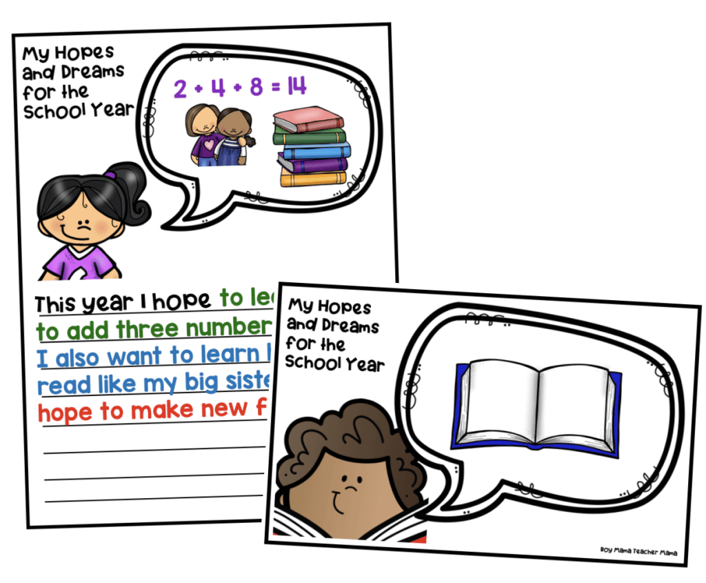 back to school activities hopes and dreams for kids