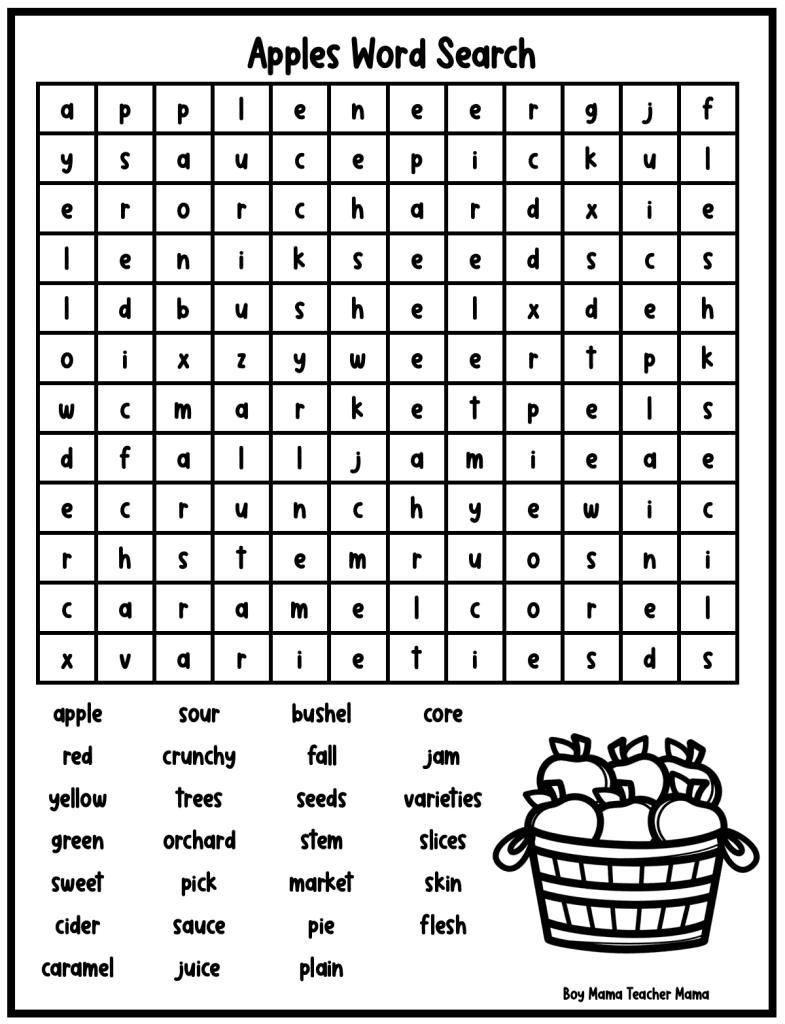 apple word search